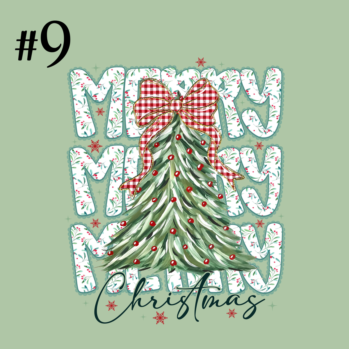 Bows and Holly Christmas Designs