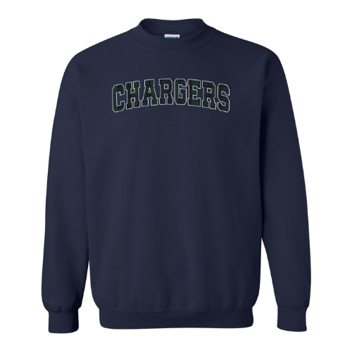 Embroidered Applique Chargers Crewneck