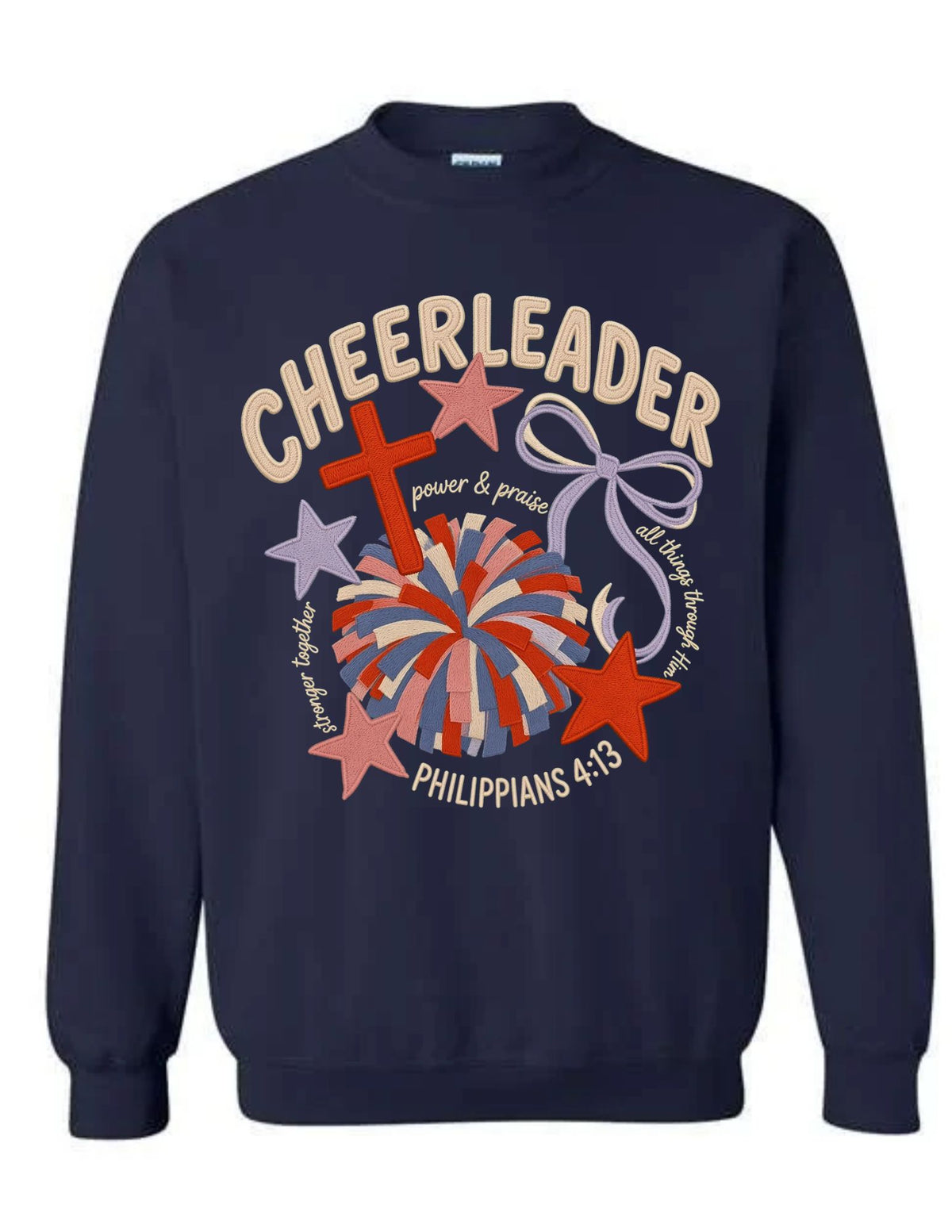 Cheerleader Faux-Stitched