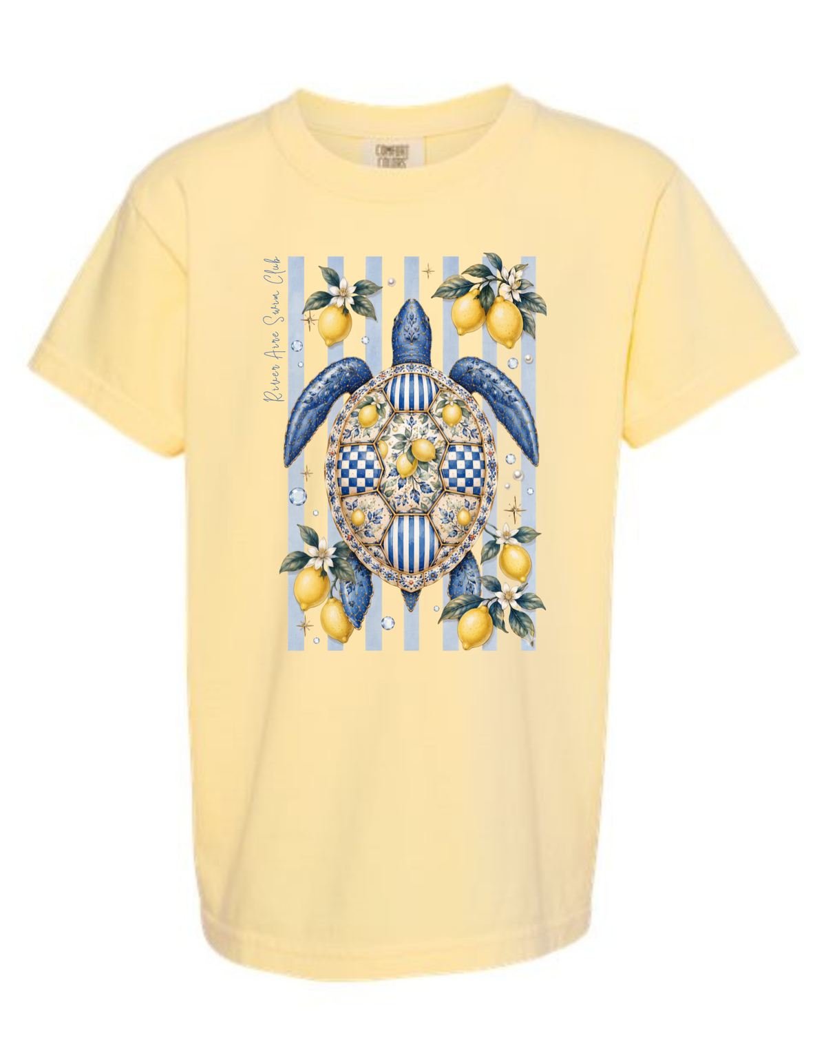 Floral Lemon Sea Turtle