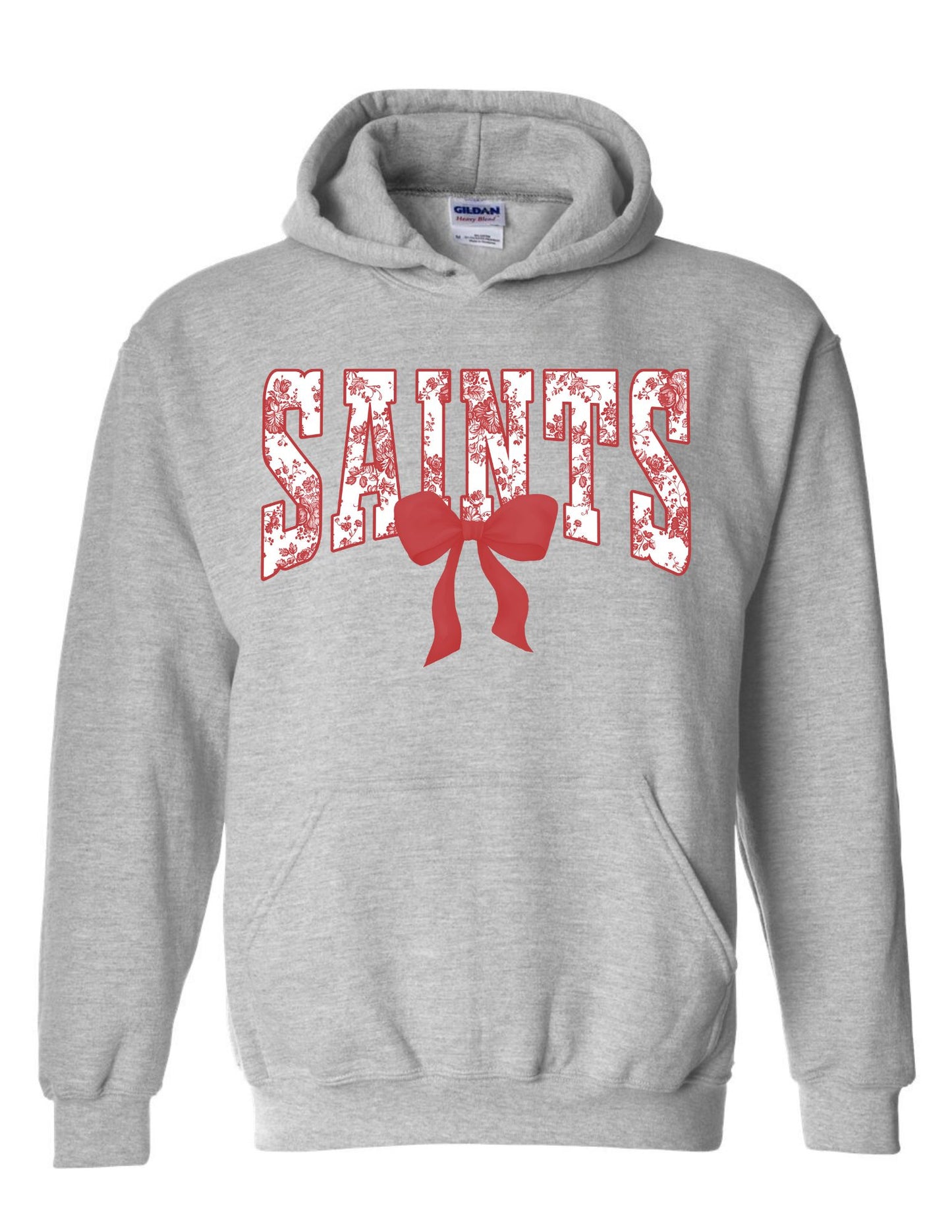 Red Floral Saints with Bow