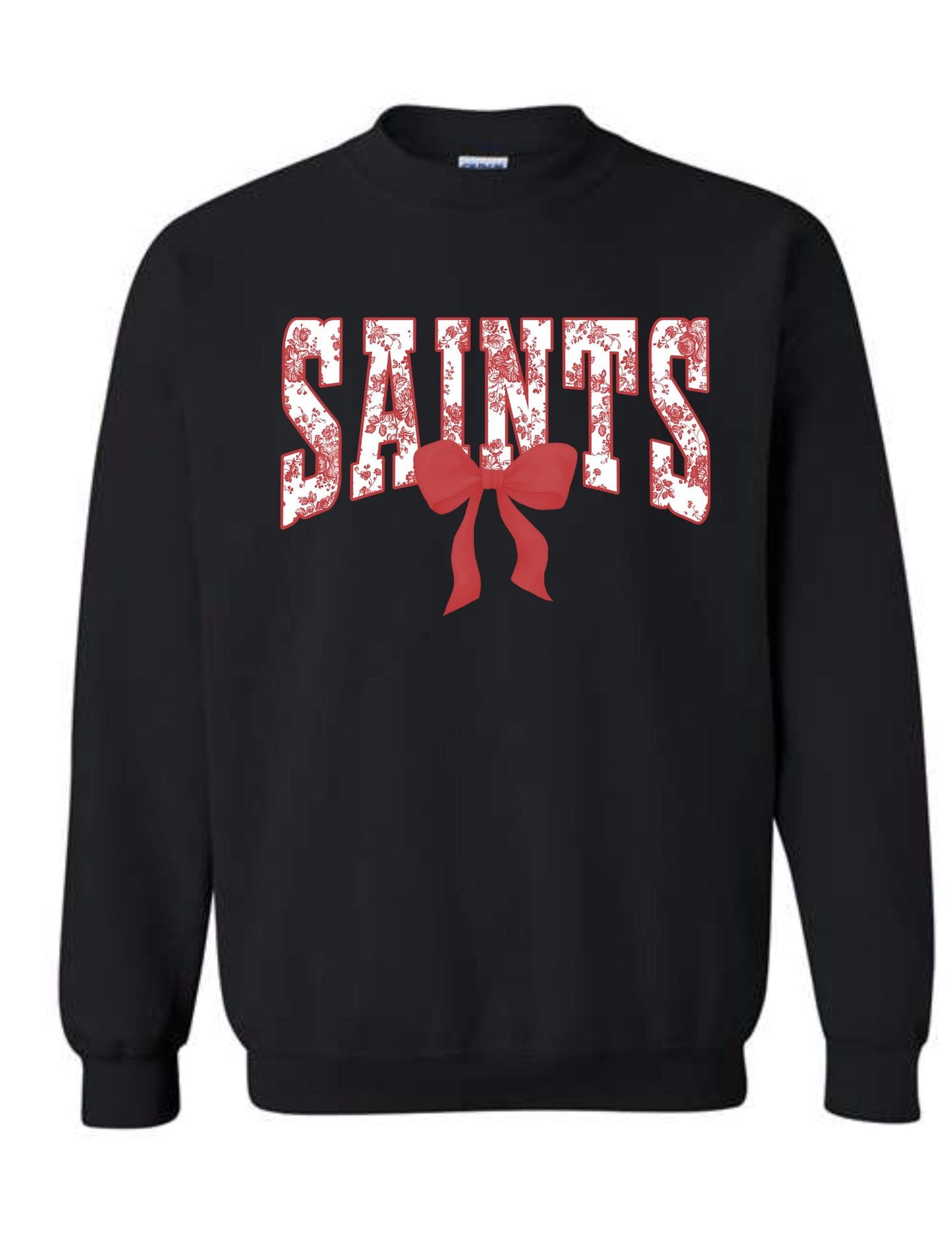 Red Floral Saints with Bow