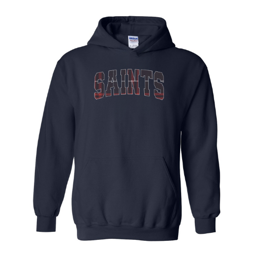 Embroidered Applique Saints Hoodie