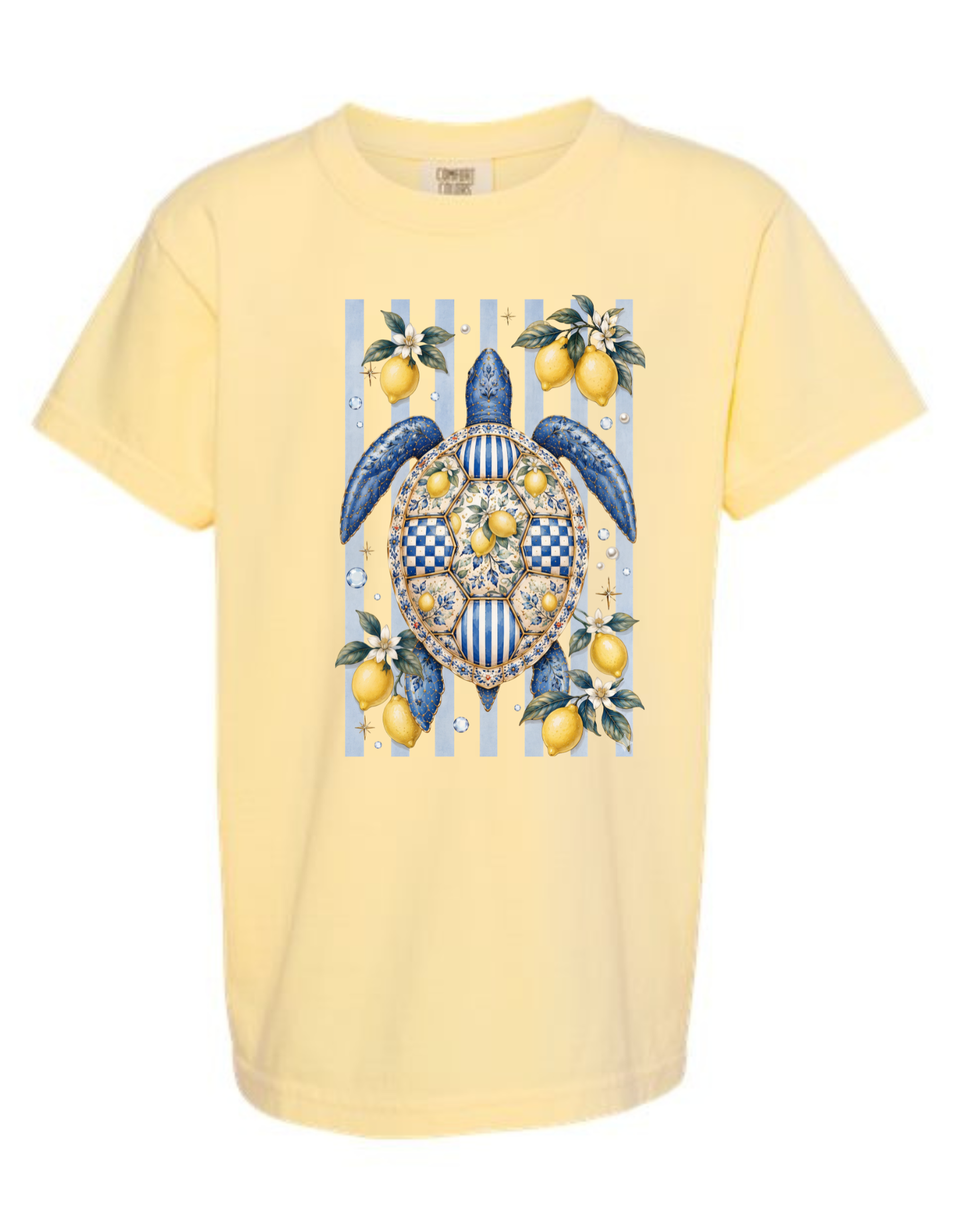 Floral Lemon Sea Turtle