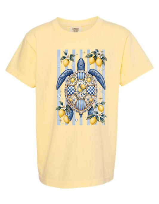 Floral Lemon Sea Turtle